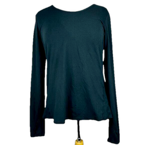 Athleta Women's Long Sleeve T-Shirt Black Crew Neck Stretchable Top size medium